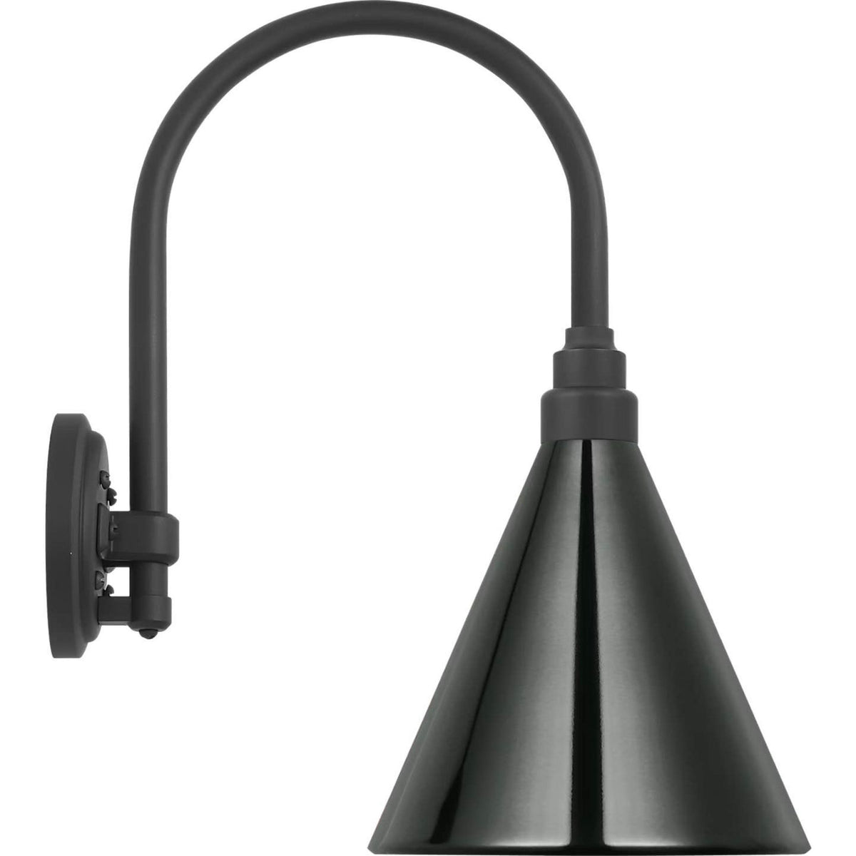 Thomas O'Brien Academy 11" Arched Mack Barn Light in Matte Black with 9" Green Conical Savannah Shade W9" x H17.5" x E15"