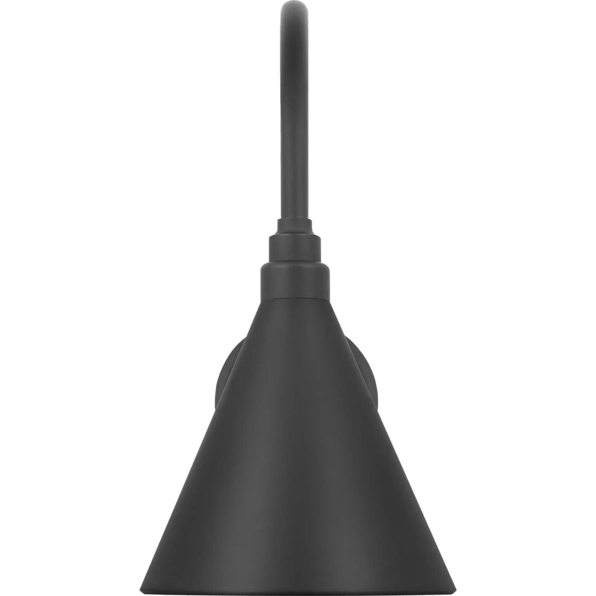 Thomas O'Brien Academy 11" Arched Mack Barn Light in Matte Black with 9" Matte Black Conical Savannah Shade W9" x H17.5" x E15"