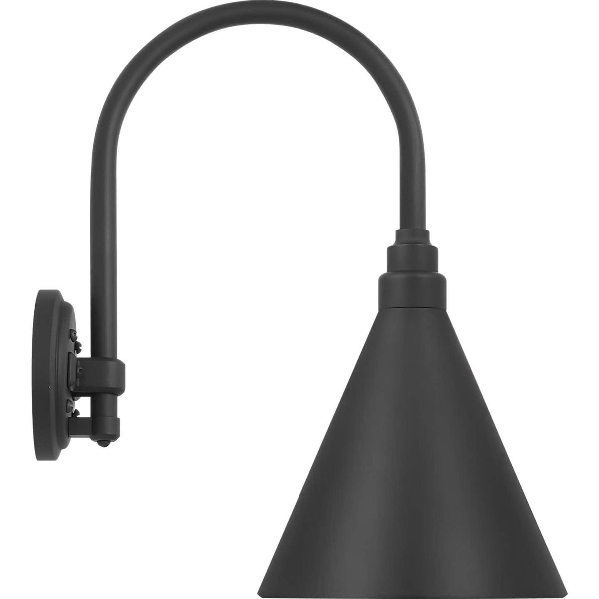 Thomas O'Brien Academy 11" Arched Mack Barn Light in Matte Black with 9" Matte Black Conical Savannah Shade W9" x H17.5" x E15"