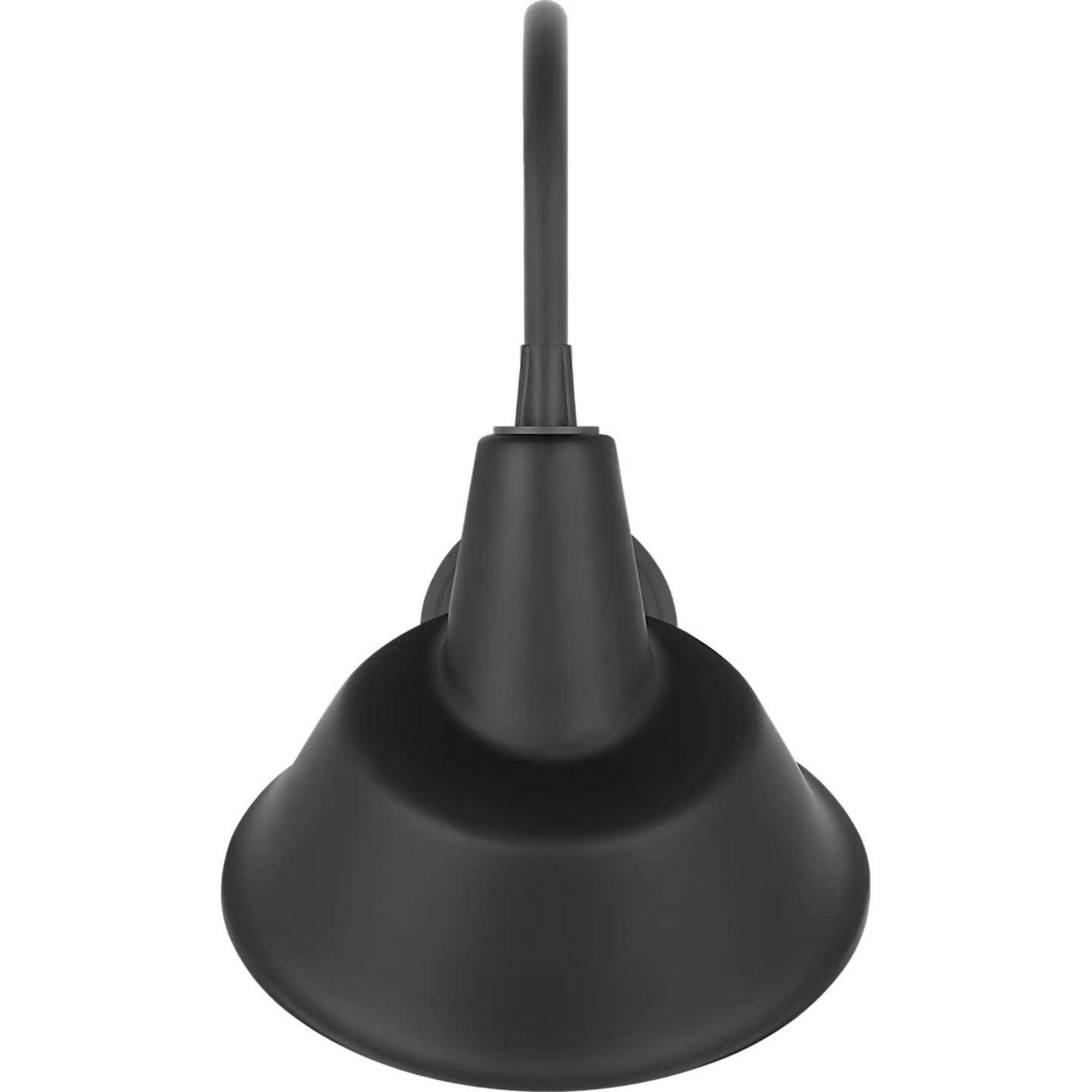 Thomas O'Brien Academy 11" Arched Mack Barn Light in Matte Black with 12.5" Matte Black Tilted Bowers Shade W12.5" x H20.5" x E14.25"