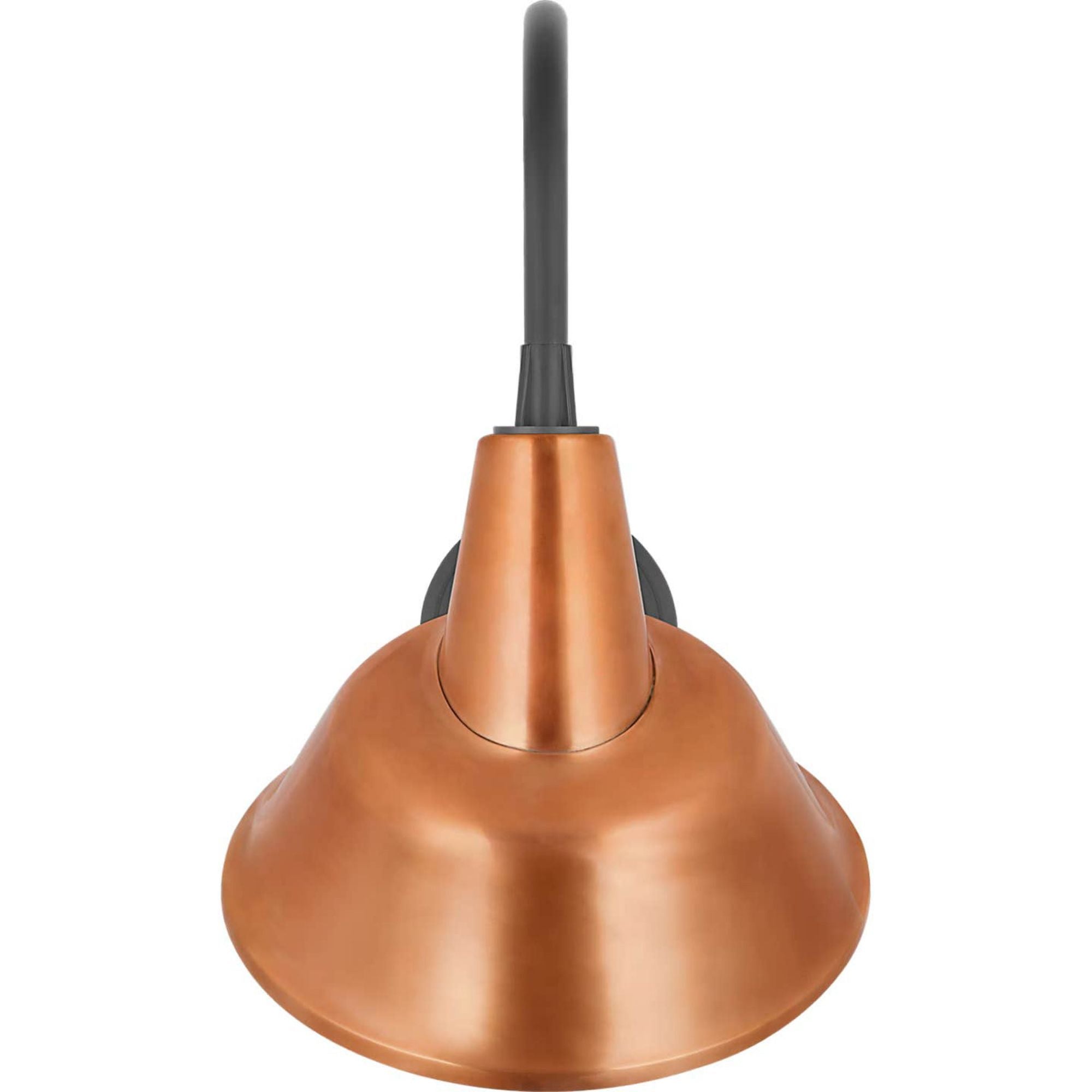 Thomas O'Brien Academy 11" Arched Mack Barn Light in Matte Black with 12.5" Soft Copper Tilted Bowers Shade W12.5" x H20.5" x E14.25"