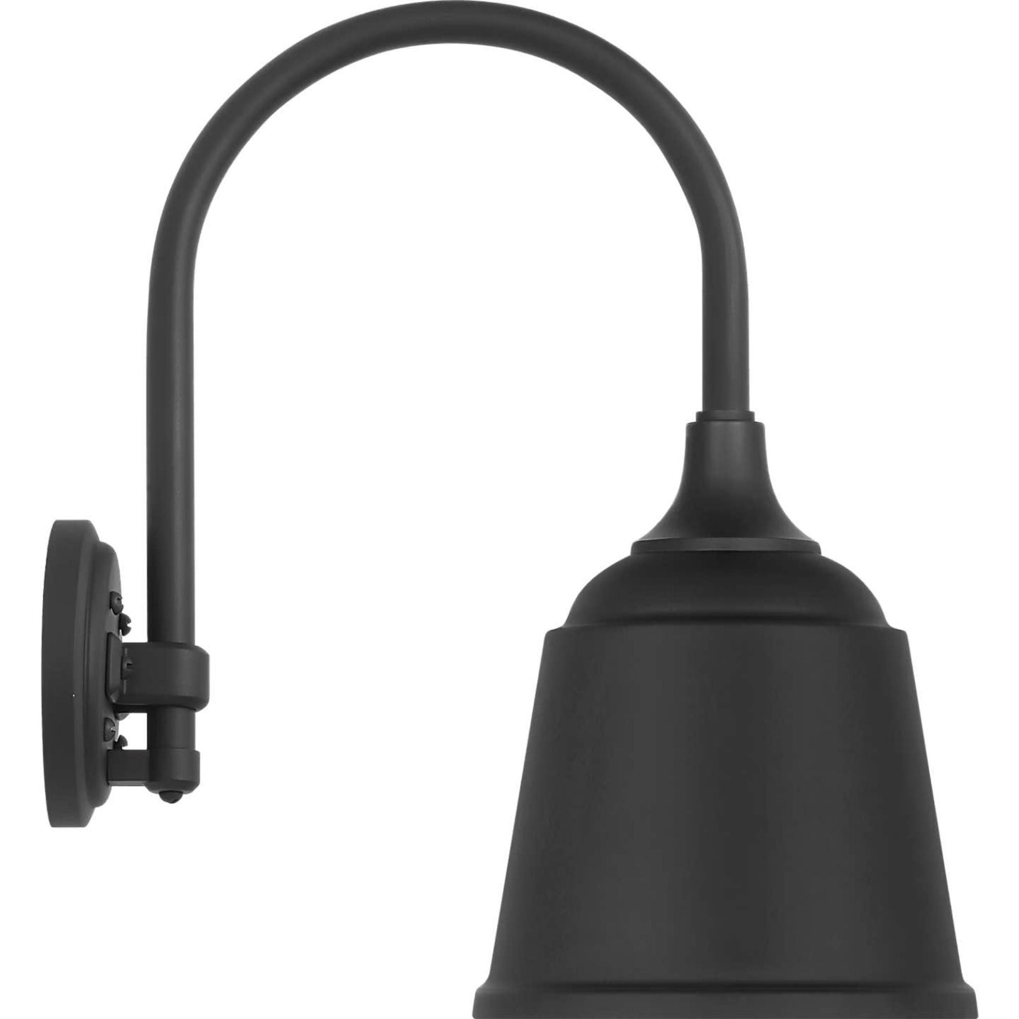Thomas O'Brien Academy 11" Arched Mack Barn Light in Matte Black with 8" Matte Black Rockhouse Shade W8" x H16.25" x E14.5"
