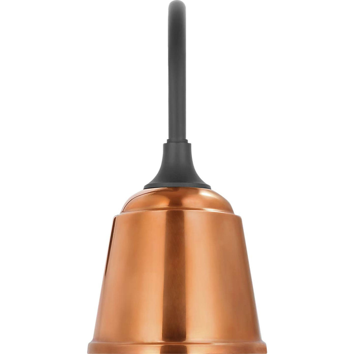 Thomas O'Brien Academy 11" Arched Mack Barn Light in Matte Black with 8" Soft Copper Rockhouse Shade W8" x H16.25" x E14.5"
