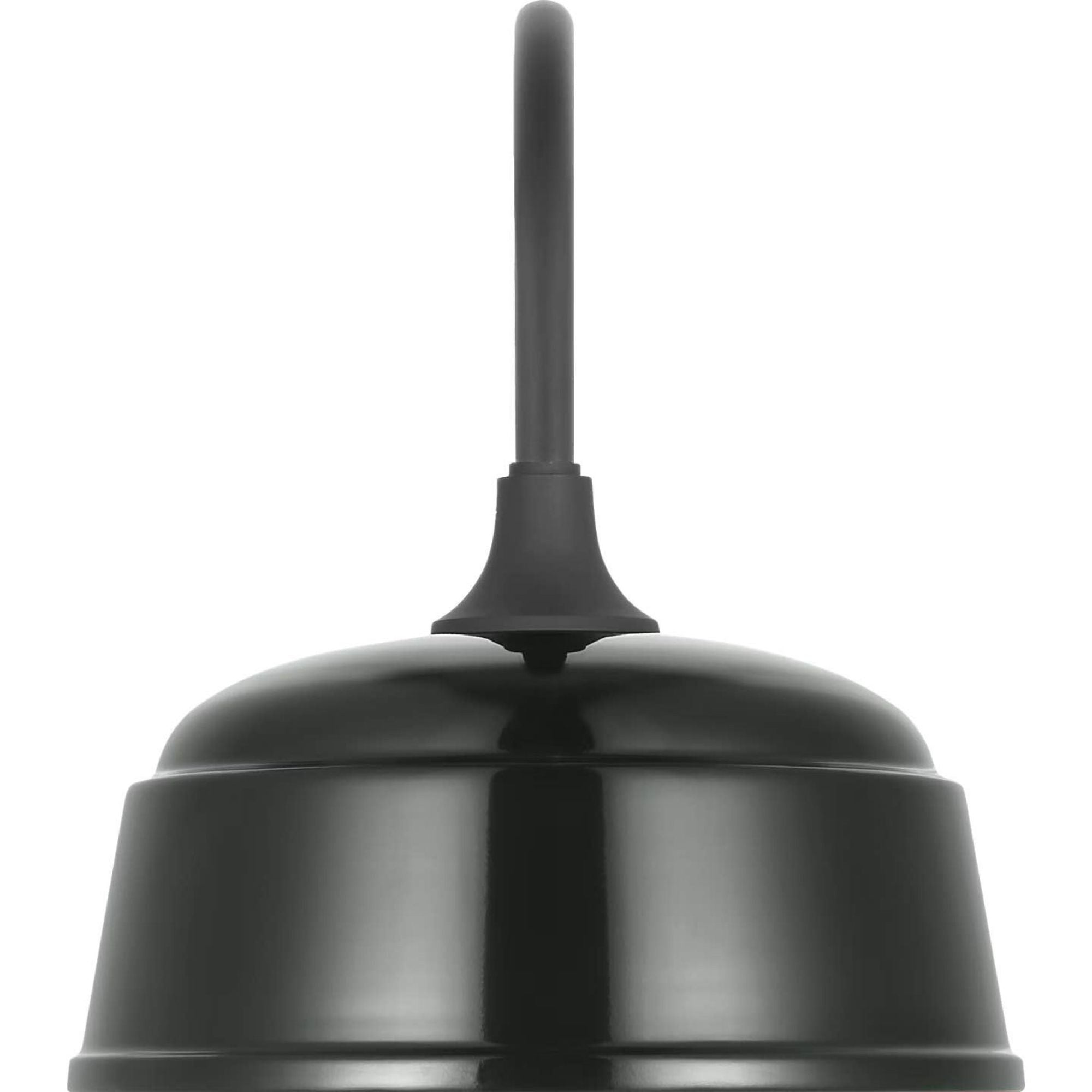 Thomas O'Brien Academy 11" Arched Mack Barn Light in Matte Black with 12.5" Green Rockhouse Shade W12.5" x H15" x E16.75"