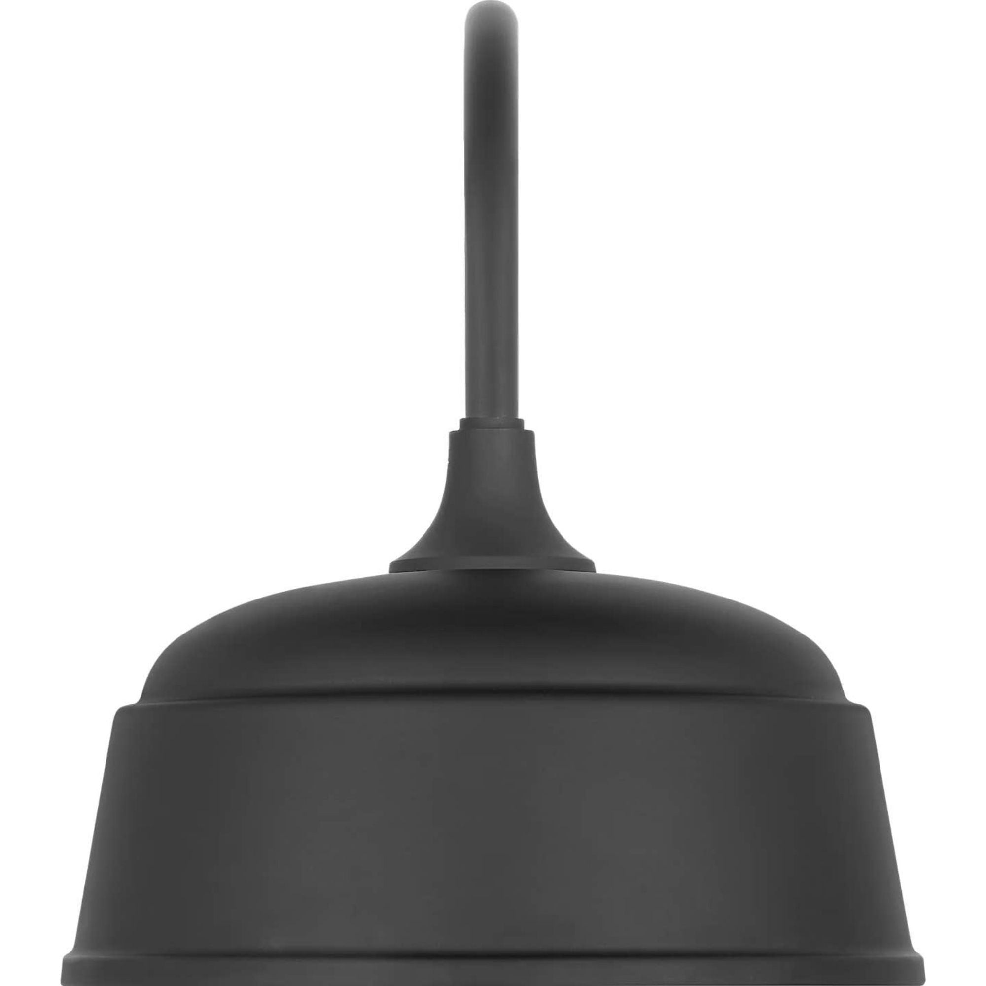 Thomas O'Brien Academy 11" Arched Mack Barn Light in Matte Black with 12.5" Matte Black Rockhouse Shade W12.5" x H15" x E16.75"