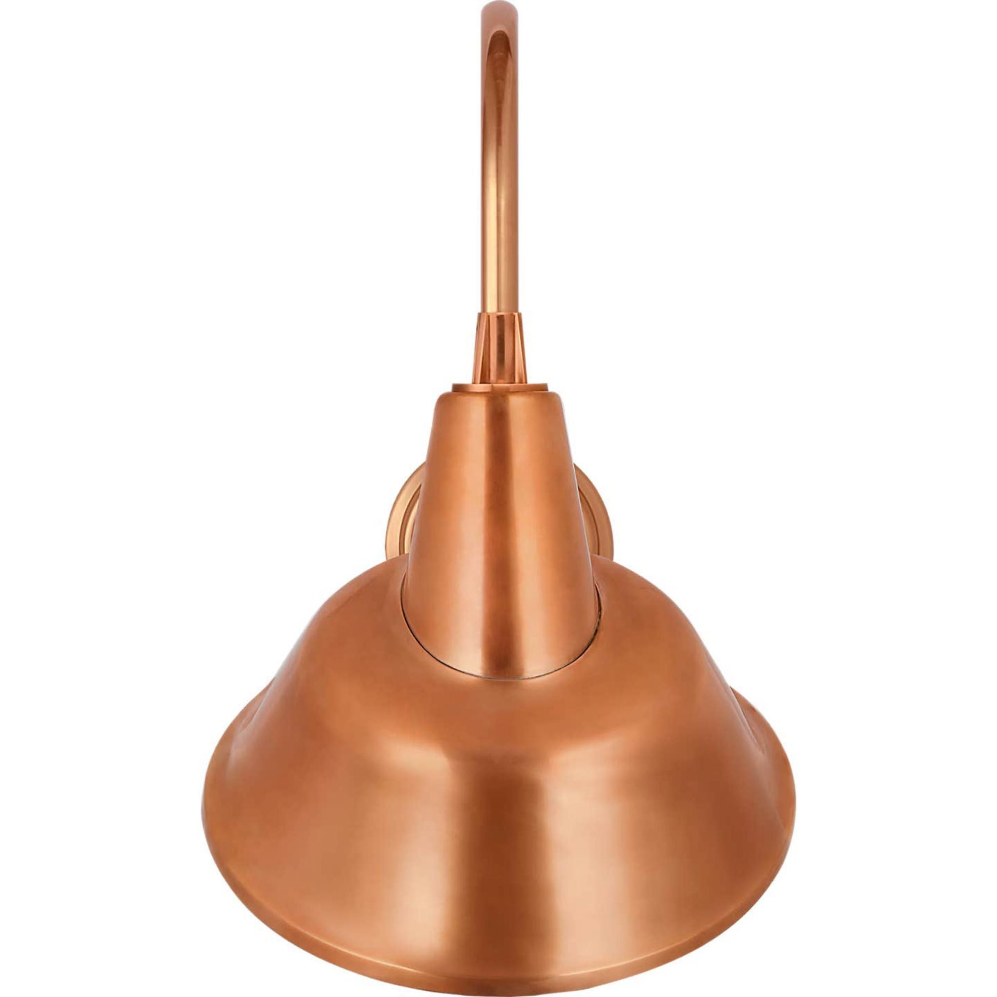 Thomas O'Brien Academy 11" Arched Mack Barn Light in Soft Copper with 12.5" Soft Copper Tilted Bowers Shade W12.5" x H20.5" x E14.25"
