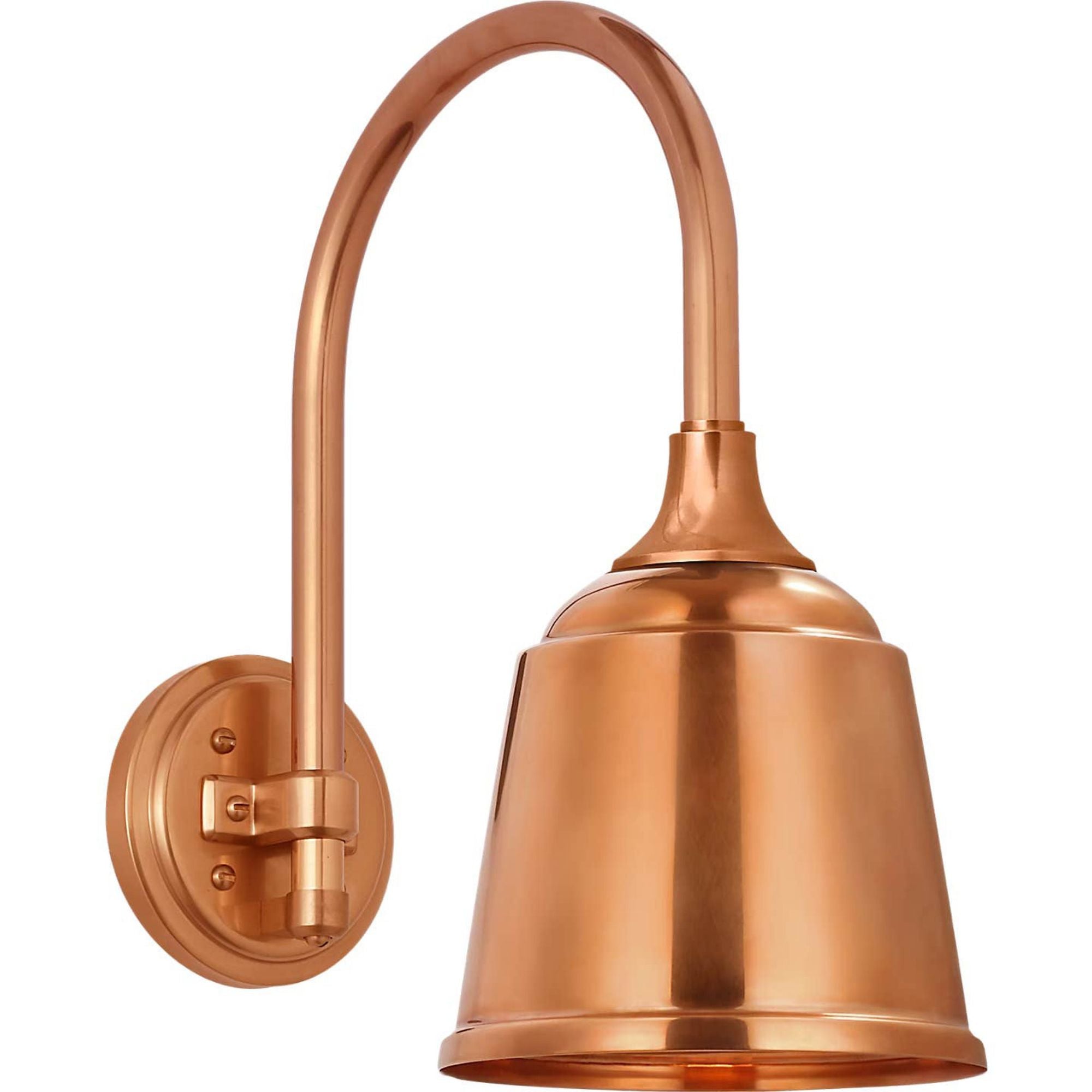 Thomas O'Brien Academy 11" Arched Mack Barn Light in Soft Copper with 8" Soft Copper Rockhouse Shade W8" x H16.25" x E14.5"
