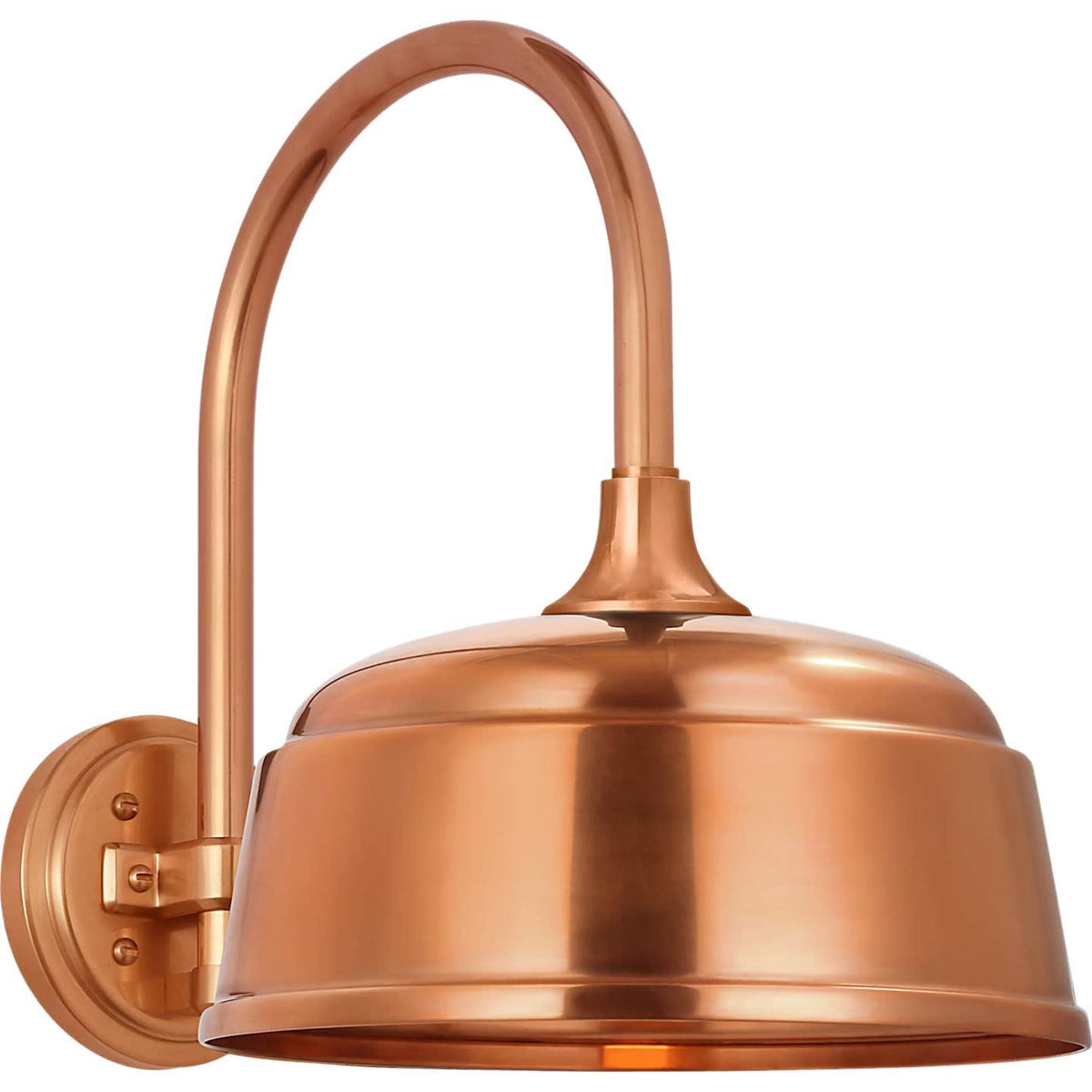 Thomas O'Brien Academy 11" Arched Mack Barn Light in Soft Copper with 12.5" Soft Copper Rockhouse Shade W12.5" x H15" x E16.75"