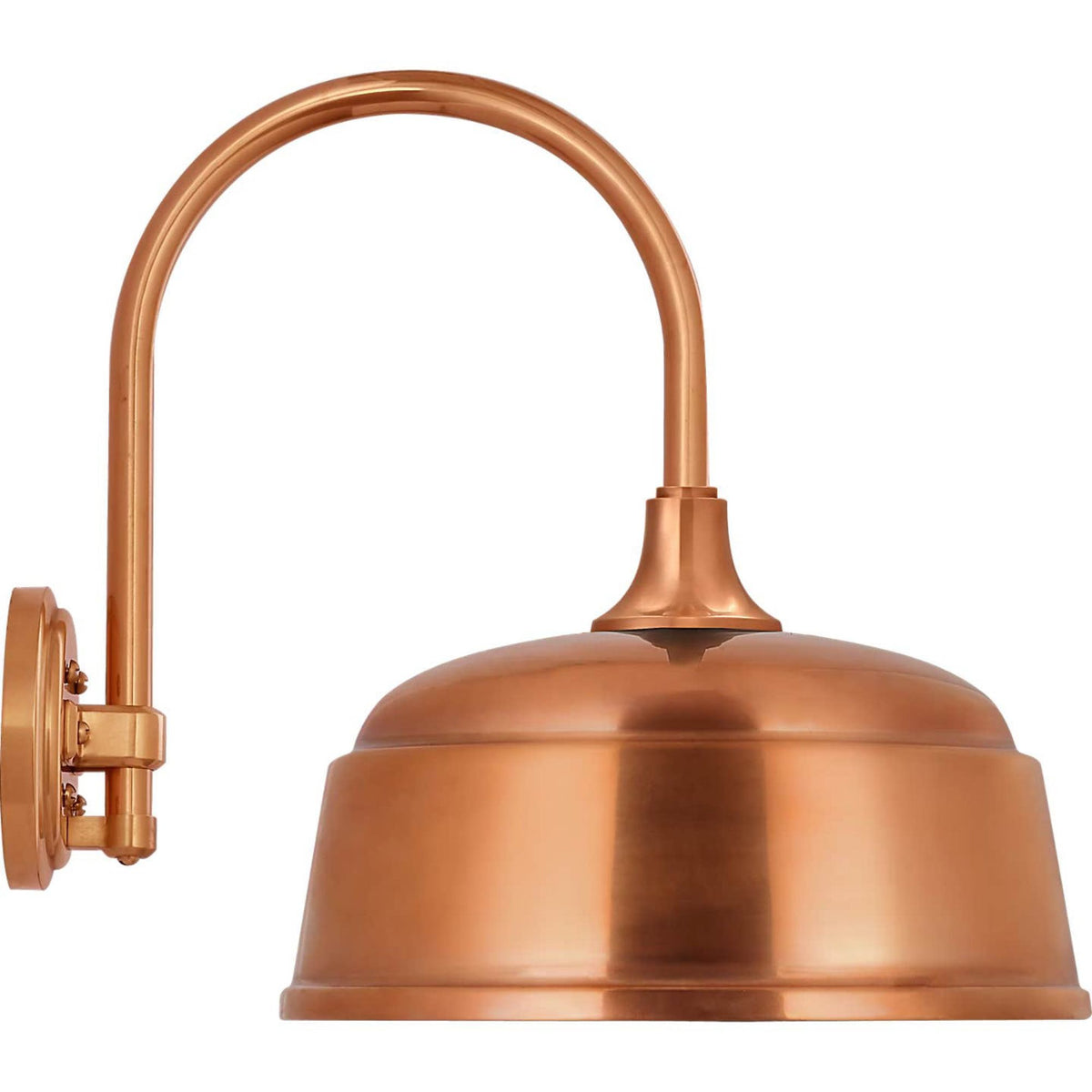 Thomas O'Brien Academy 11" Arched Mack Barn Light in Soft Copper with 12.5" Soft Copper Rockhouse Shade W12.5" x H15" x E16.75"