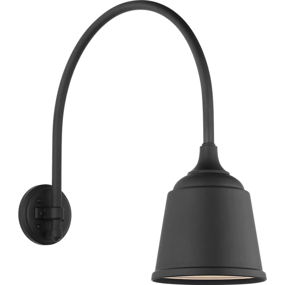 Thomas O'Brien Academy 19.5" Arched Mack Barn Light in Matte Black with 8" Rockhouse Shade W8" x H21" x E23"