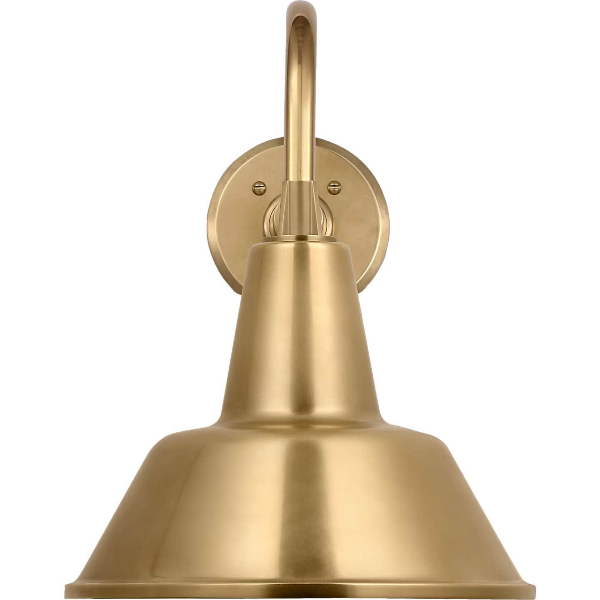 Thomas O'Brien Academy 11" Flynn Barn Light in Hand-Rubbed Antique Brass with 12.5" Hand-Rubbed Antique Brass Bowers Shade W12.5" x H15.5" x E16.75"