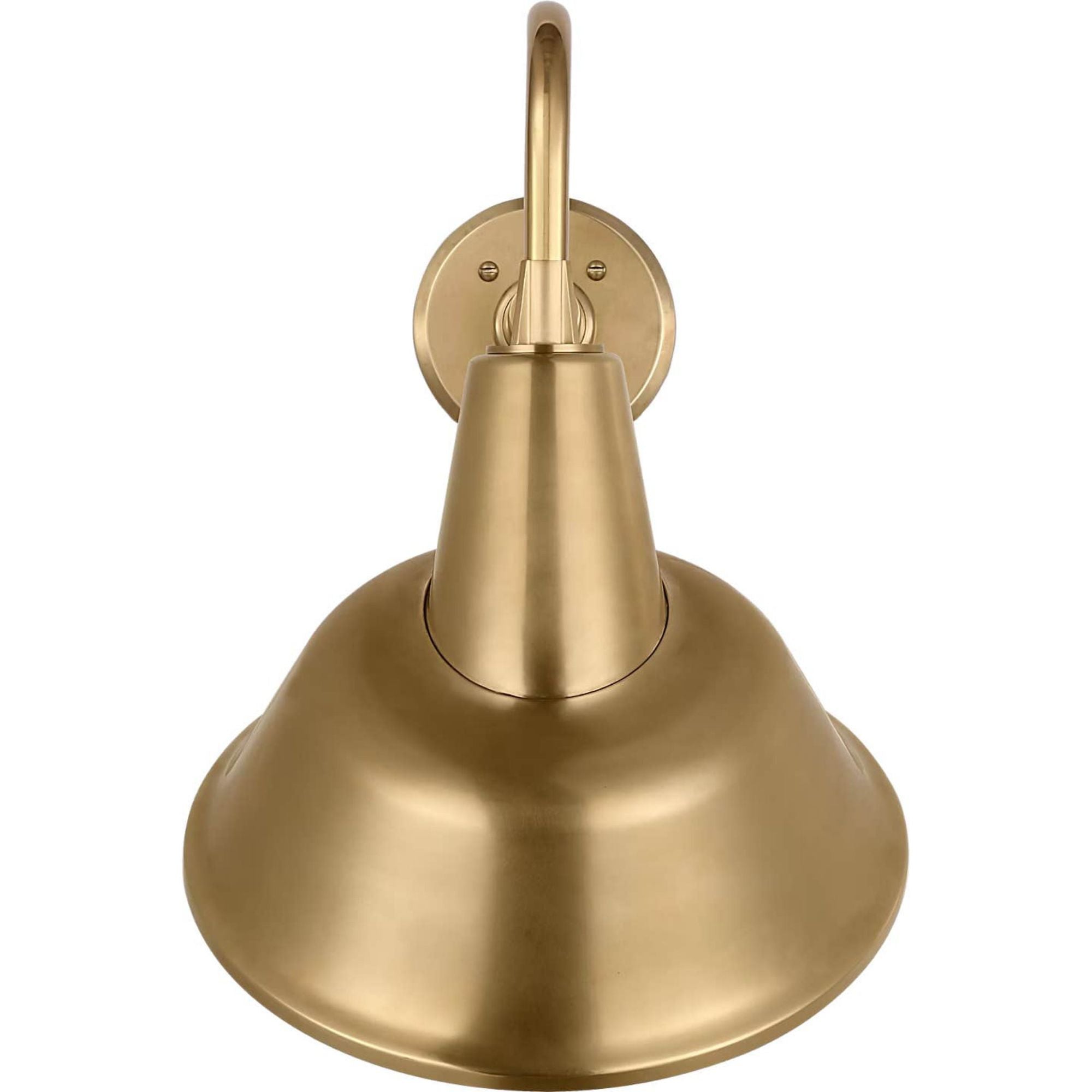 Thomas O'Brien Academy 11" Flynn Barn Light in Hand-Rubbed Antique Brass with 12.5" Hand-Rubbed Antique Brass Tilted Bowers Shade W12.5" x H18.5" x E14"