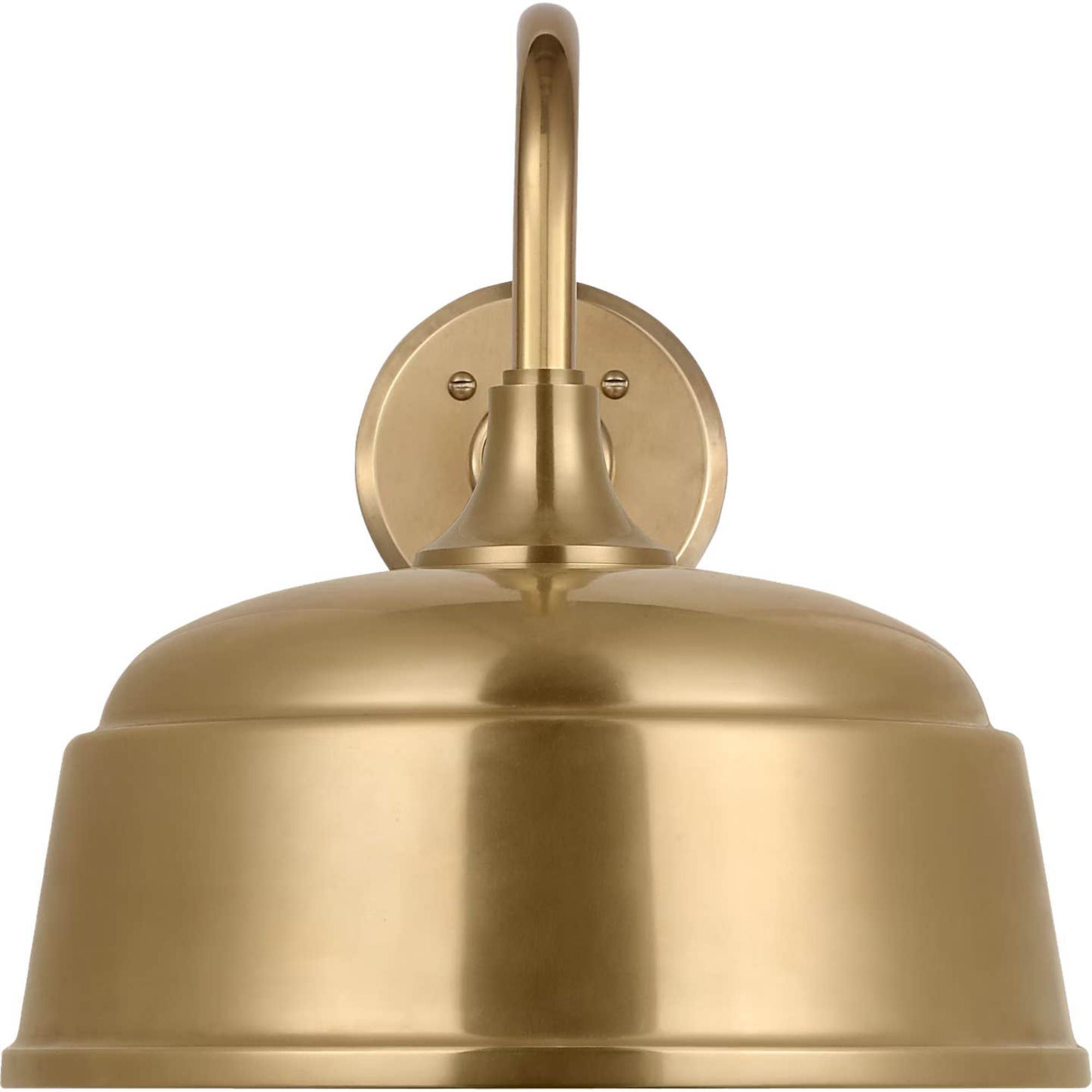 Thomas O'Brien Academy 11" Flynn Barn Light in Hand-Rubbed Antique Brass with 12.5" Hand-Rubbed Antique Brass Rockhouse Shade W12.5" x H13" x E16.75"