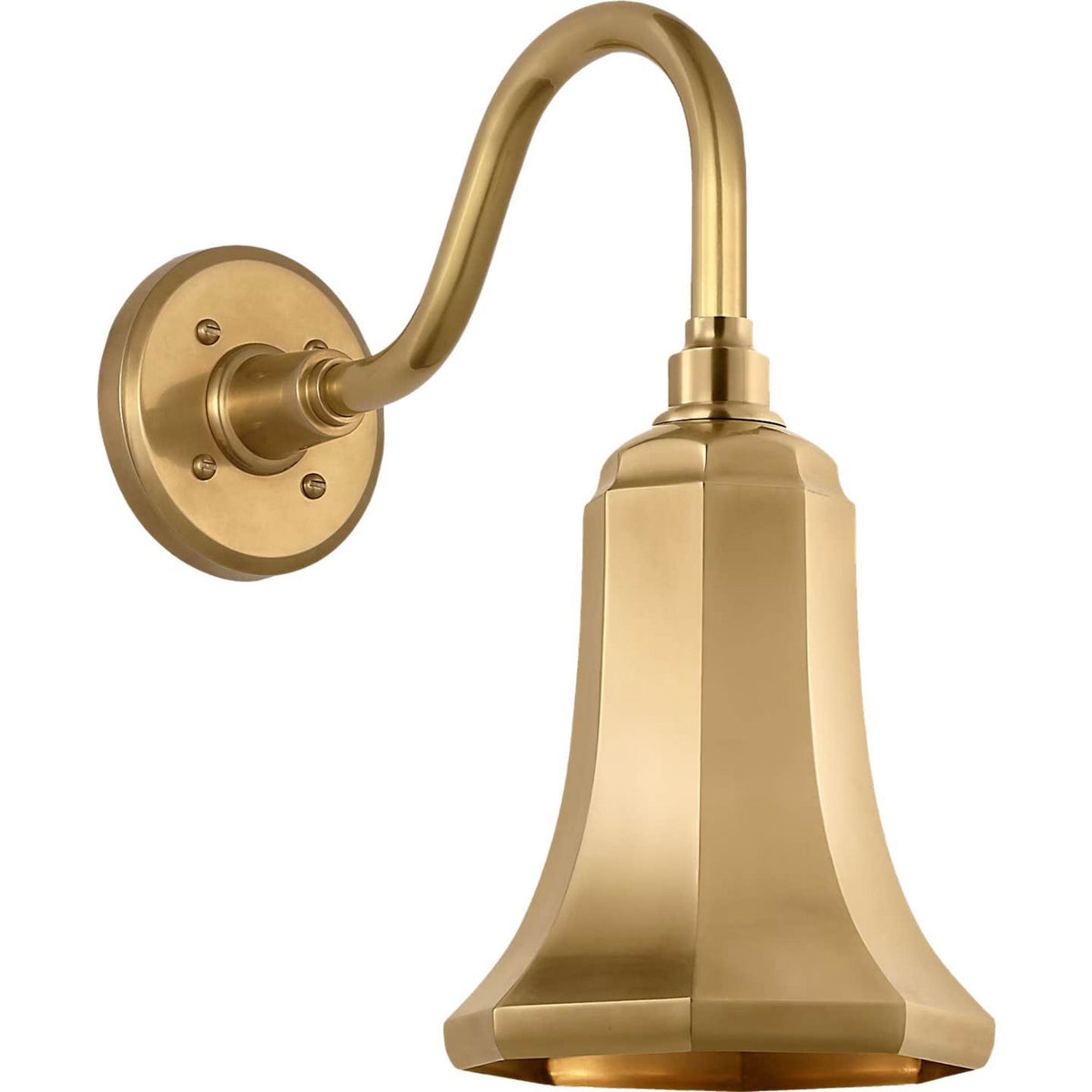Thomas O'Brien Academy 11" Flynn Barn Light in Hand-Rubbed Antique Brass with 7.5" Hand-Rubbed Antique Brass Savannah Shade W7.5" x H14.75" x E14.25"