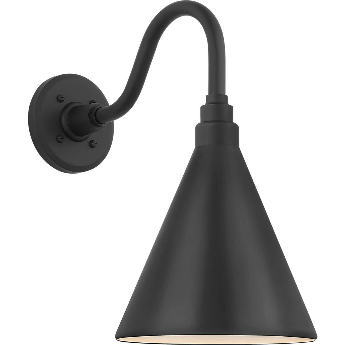 Thomas O'Brien Academy 11" Flynn Barn Light in Matte Black with 9" Matte Black Conical Savannah Shade W9" x H15.5" x E15"
