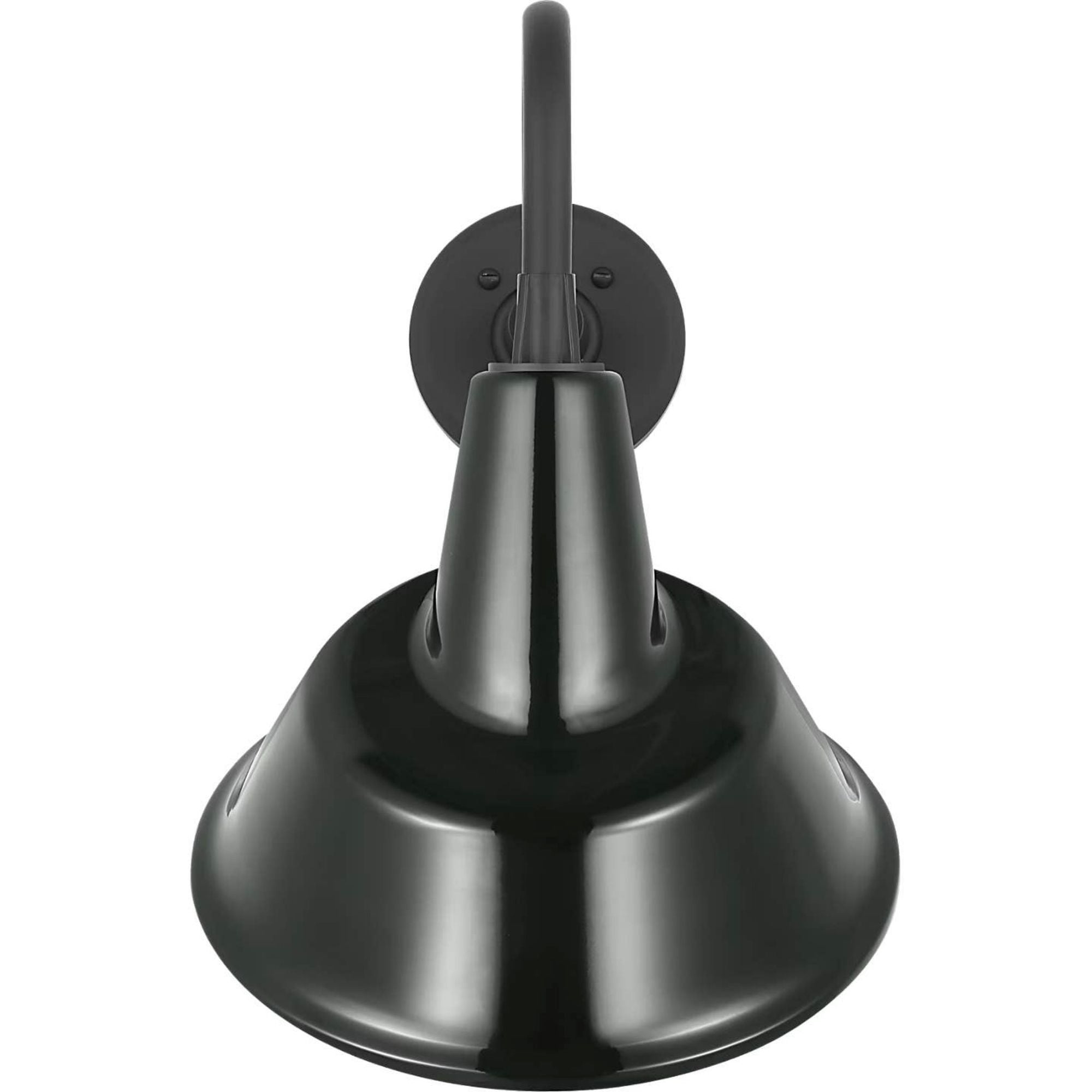 Thomas O'Brien Academy 11" Flynn Barn Light in Matte Black with 12.5" Green Tilted Bowers Shade W12.5" x H18.5" x E14"