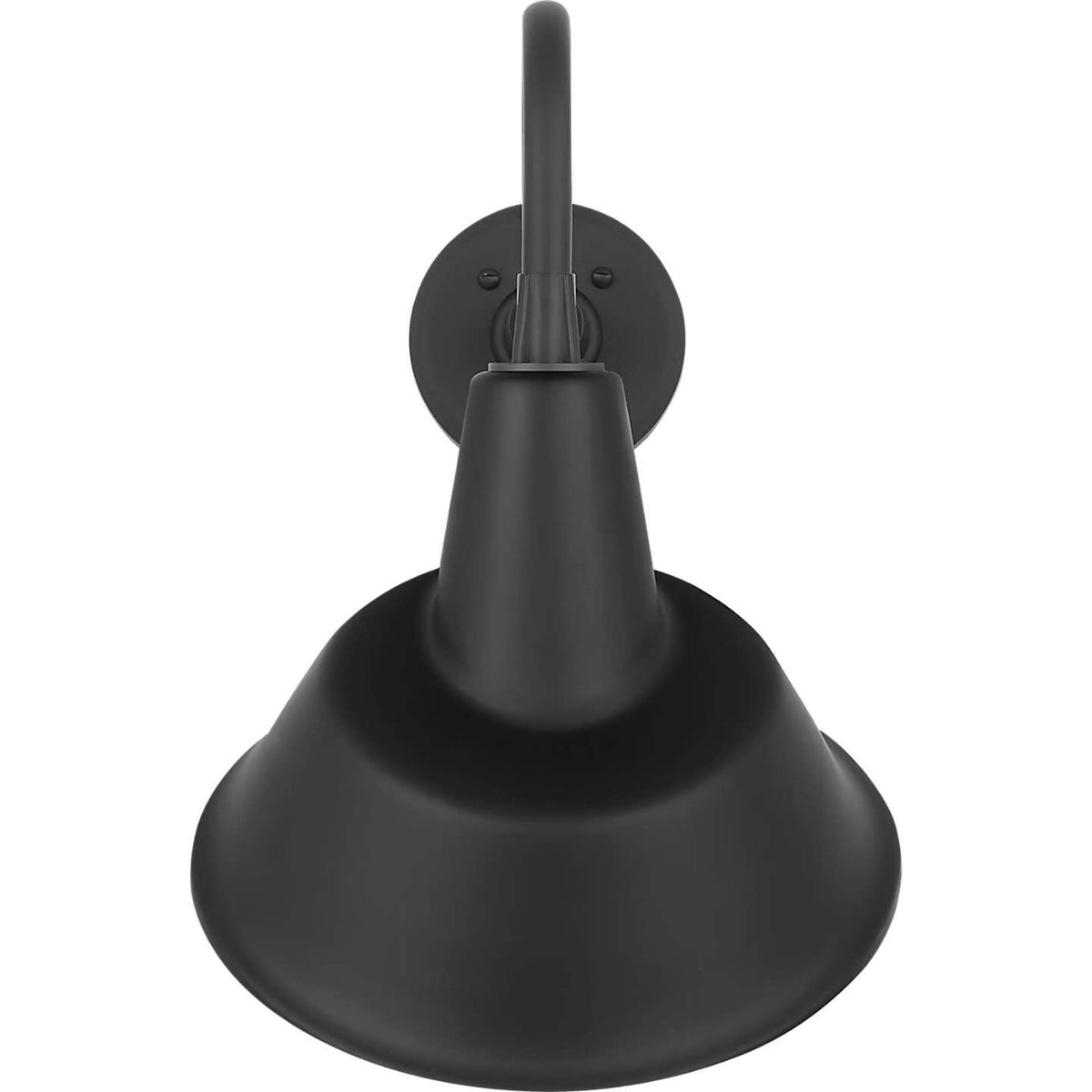 Thomas O'Brien Academy 11" Flynn Barn Light in Matte Black with 12.5" Matte Black Tilted Bowers Shade W12.5" x H18.5" x E14"