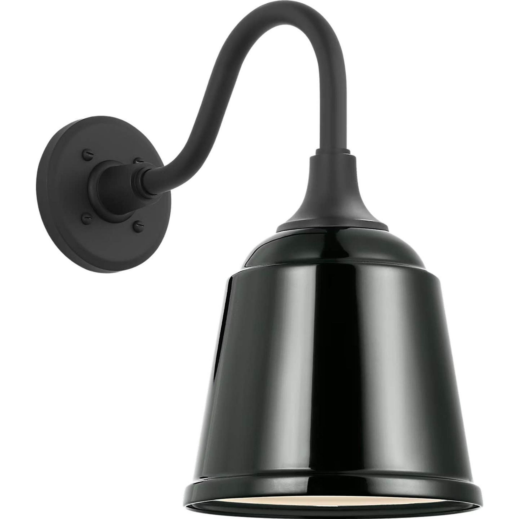 Thomas O'Brien Academy 11" Flynn Barn Light in Matte Black with 8" Green Rockhouse Shade W8" x H14.25" x E14.5"