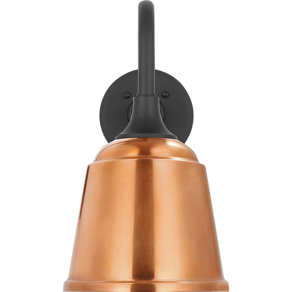 Thomas O'Brien Academy 11" Flynn Barn Light in Matte Black with 8" Soft Copper Rockhouse Shade W8" x H14.25" x E14.5"