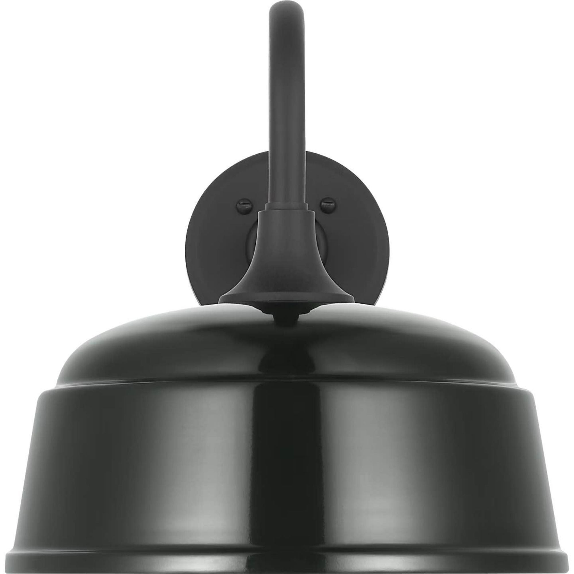 Thomas O'Brien Academy 11" Flynn Barn Light in Matte Black with 12.5" Green Rockhouse Shade W12.5" x H13" x E16.75"