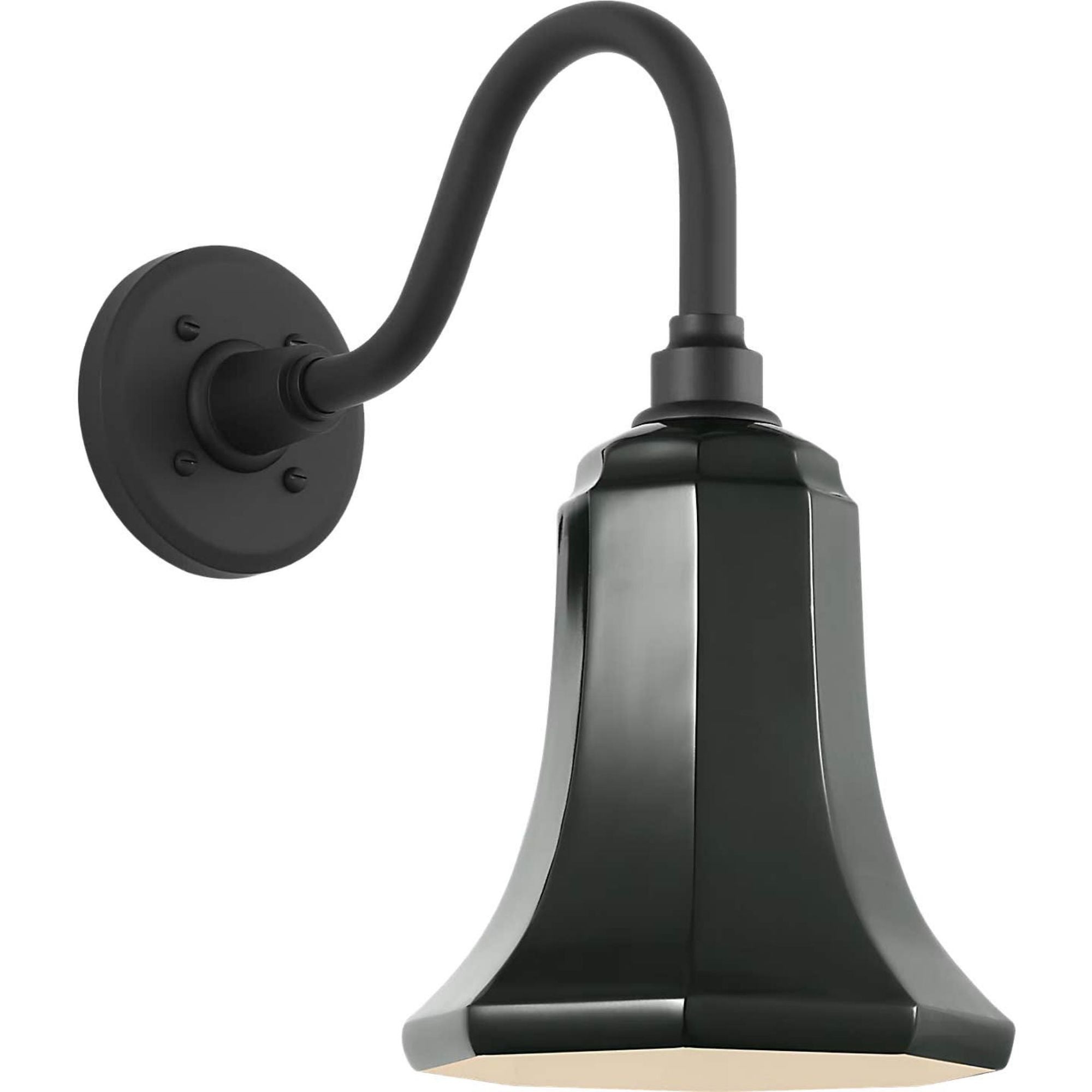 Thomas O'Brien Academy 11" Flynn Barn Light in Matte Black with 7.5" Green Savannah Shade W7.5" x H14.75" x E14.25"