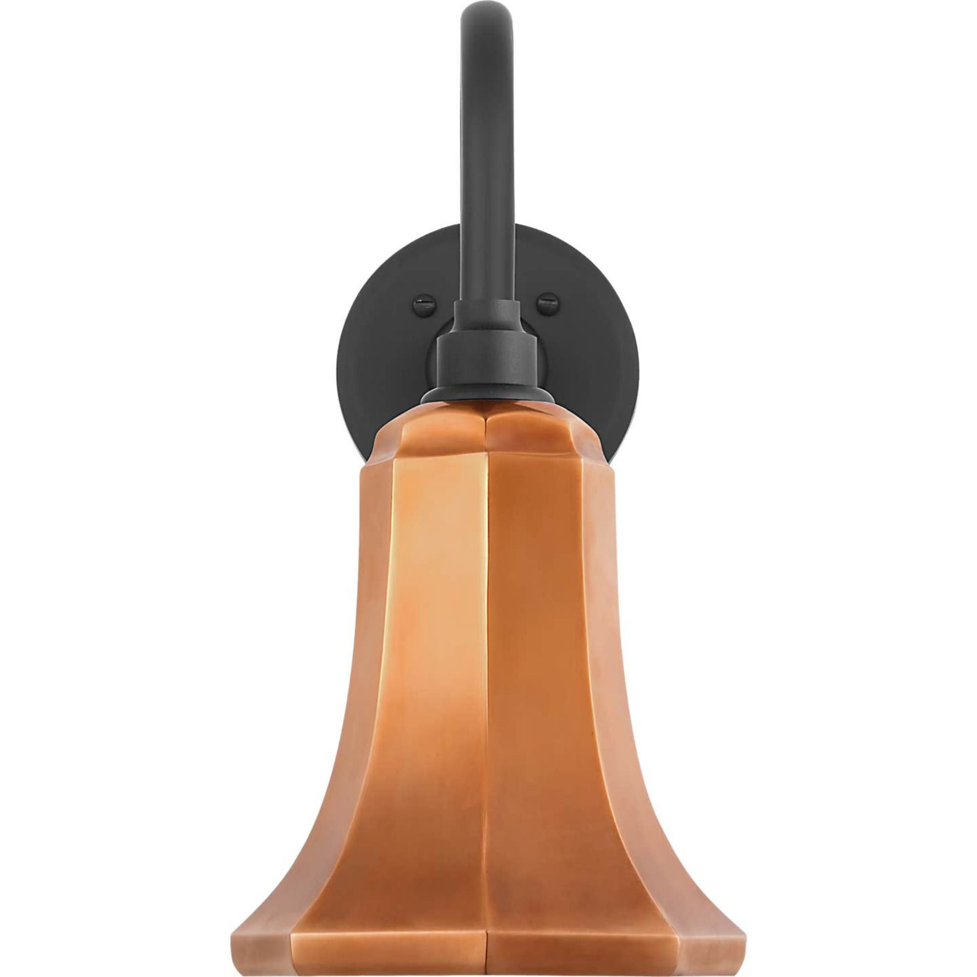 Thomas O'Brien Academy 11" Flynn Barn Light in Matte Black with 7.5" Soft Copper Savannah Shade W7.5" x H14.75" x E14.25"