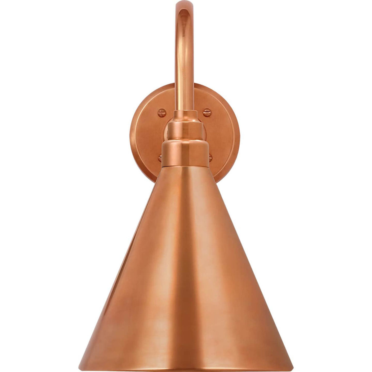 Thomas O'Brien Academy 11" Flynn Barn Light in Soft Copper with 9" Soft Copper Conical Savannah Shade W9" x H15.5" x E15"
