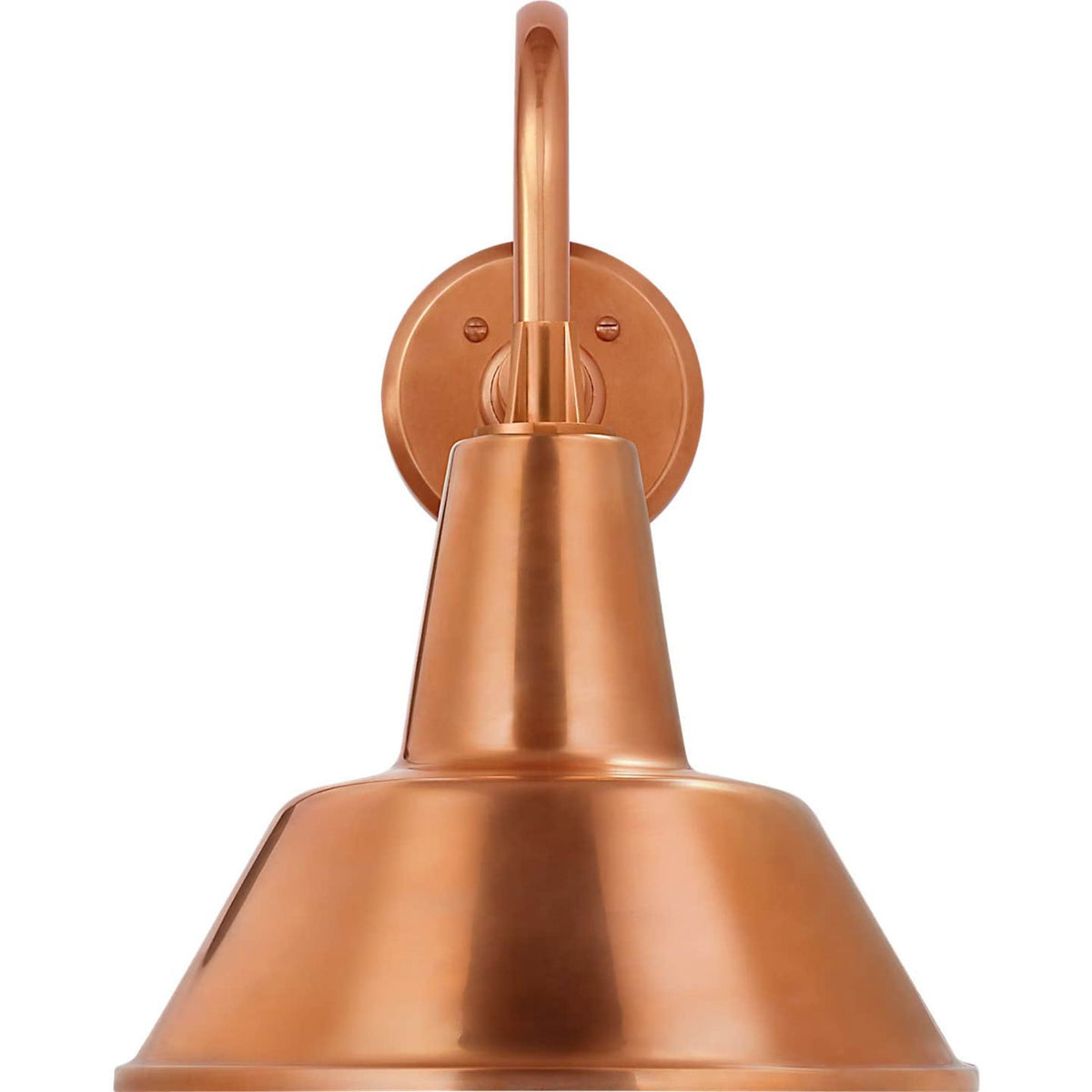 Thomas O'Brien Academy 11" Flynn Barn Light in Soft Copper with 12.5" Soft Copper Bowers Shade W12.5" x H15.5" x E16.75"