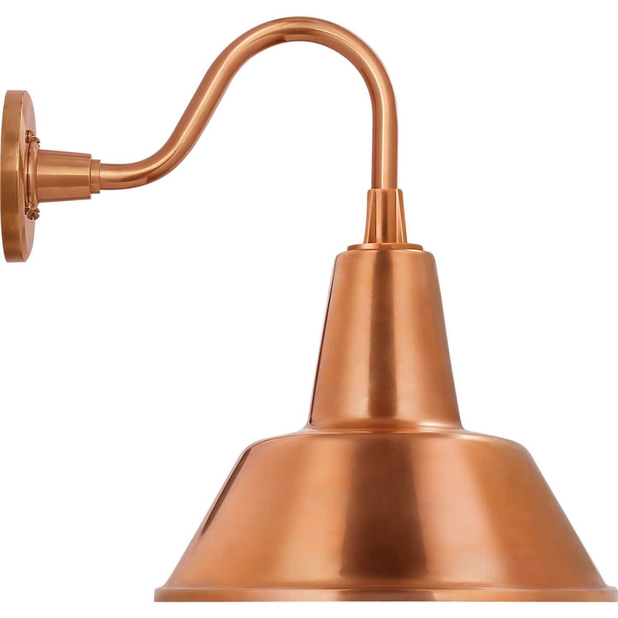 Thomas O'Brien Academy 11" Flynn Barn Light in Soft Copper with 12.5" Soft Copper Bowers Shade W12.5" x H15.5" x E16.75"