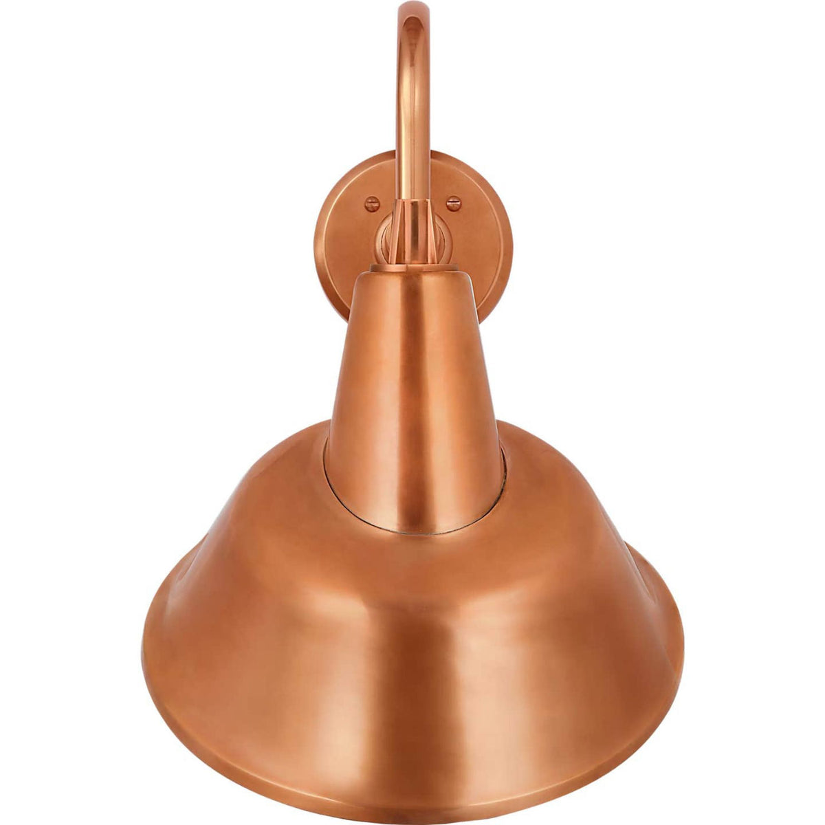 Thomas O'Brien Academy 11" Flynn Barn Light in Soft Copper with 12.5" Soft Copper Tilted Bowers Shade W12.5" x H18.5" x E14"