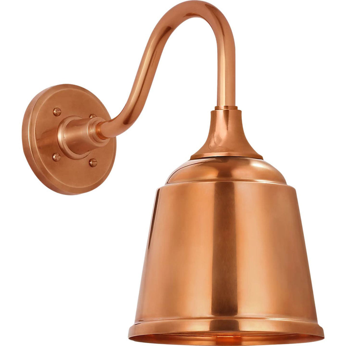 Thomas O'Brien Academy 11" Flynn Barn Light in Soft Copper with 8" Soft Copper Rockhouse Shade W8" x H14.25" x E14.5"