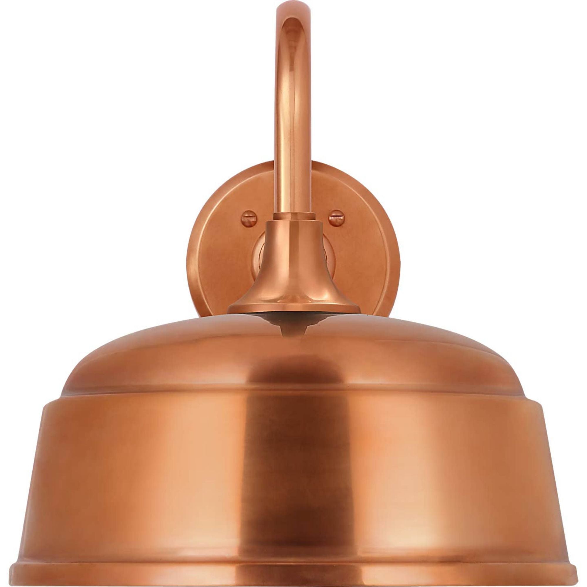 Thomas O'Brien Academy 11" Flynn Barn Light in Soft Copper with 12.5" Soft Copper Rockhouse Shade W12.5" x H13" x E16.75"