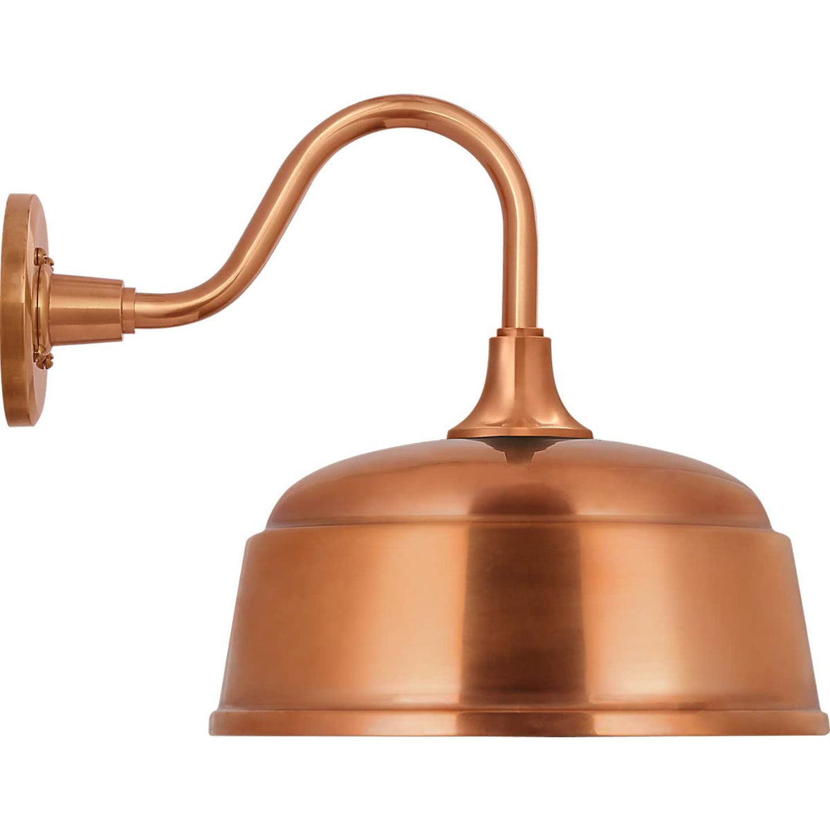 Thomas O'Brien Academy 11" Flynn Barn Light in Soft Copper with 12.5" Soft Copper Rockhouse Shade W12.5" x H13" x E16.75"