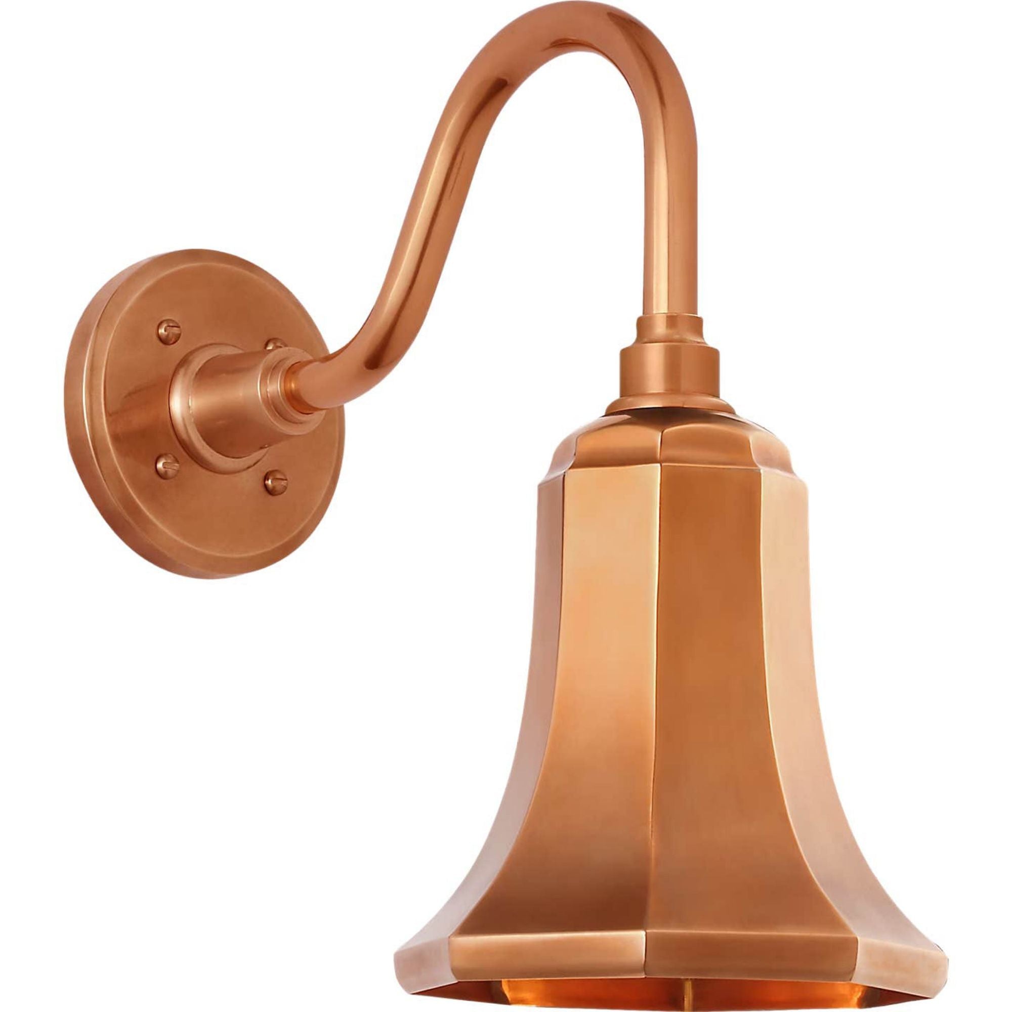 Thomas O'Brien Academy 11" Flynn Barn Light in Soft Copper with 7.5" Soft Copper Savannah Shade W7.5" x H14.75" x E14.25"