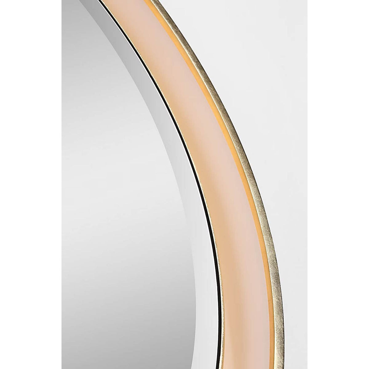 Thomas O'Brien Tricia 30" Illuminated Round Mirror in Modern Iron and Gild W30" x H30" x E3"
