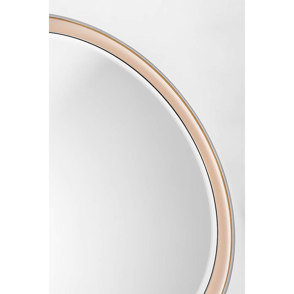 Thomas O'Brien Tricia 30" Illuminated Round Mirror in Polished Nickel W30" x H30" x E3"