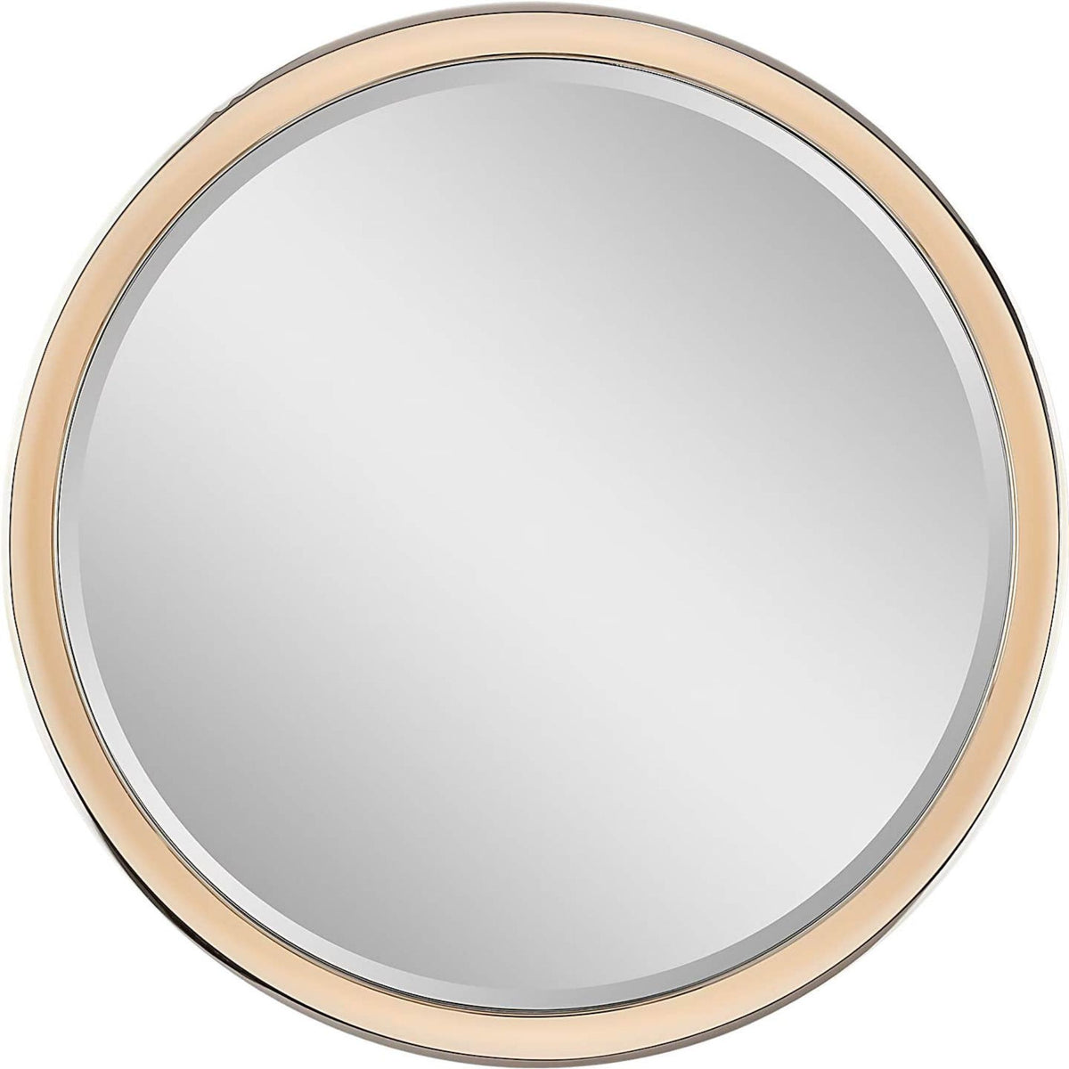 Thomas O'Brien Tricia 30" Illuminated Round Mirror in Polished Nickel W30" x H30" x E3"