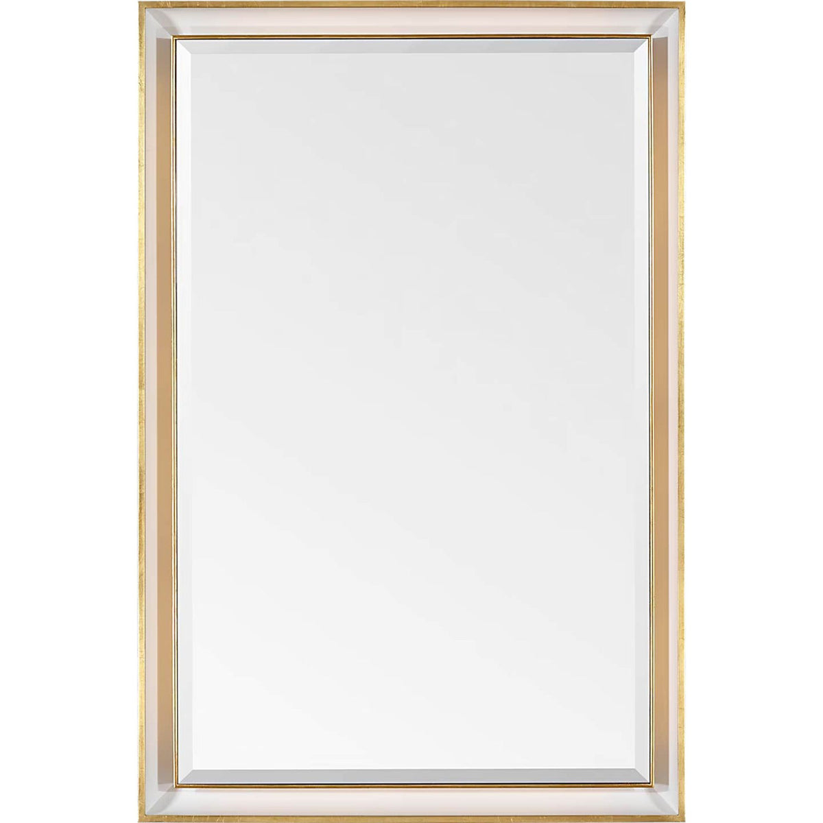 Thomas O'Brien Tricia 24" Illuminated Rectangular Mirror in Modern Iron and Gild W24" x H36" x E3"
