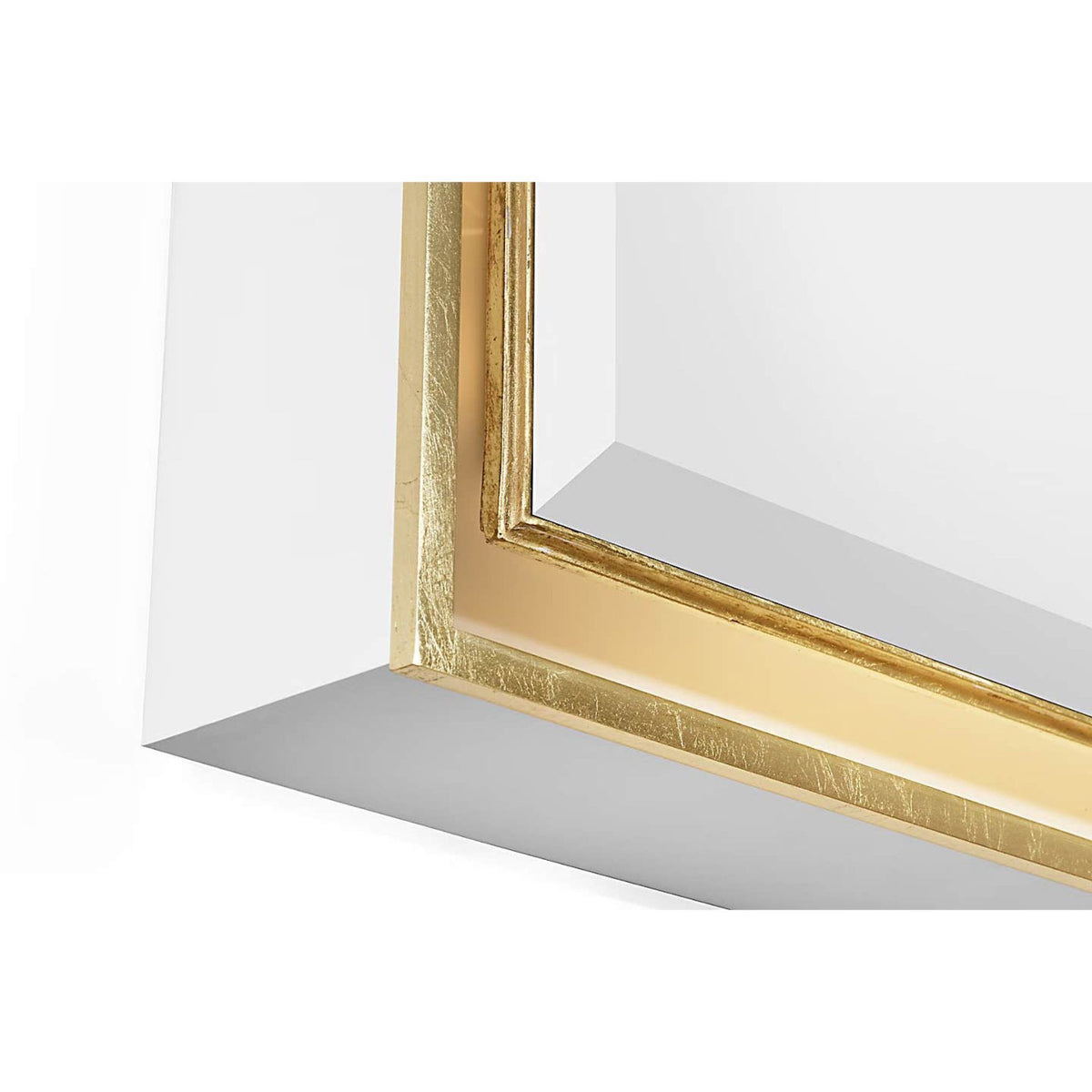Thomas O'Brien Tricia 24" Illuminated Rectangular Mirror in Matte White and Gild W24" x H36" x E3"