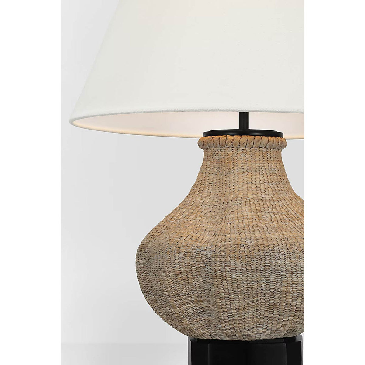 Thomas O'Brien Tahiti 25" Table Lamp in Ash with Linen Shade W17" x H24.75"