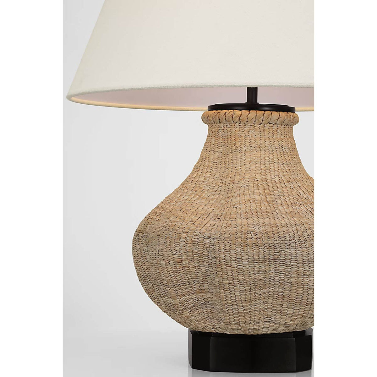 Thomas O'Brien Tahiti 25" Table Lamp in Ash with Linen Shade W17" x H24.75"