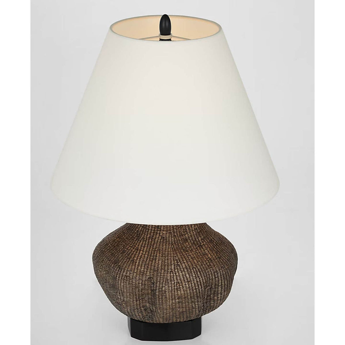 Thomas O'Brien Tahiti 25" Table Lamp in Smoke with Linen Shade W17" x H24.75"