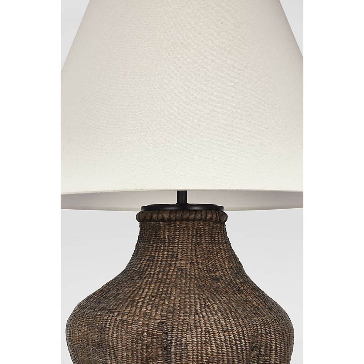 Thomas O'Brien Tahiti 25" Table Lamp in Smoke with Linen Shade W17" x H24.75"