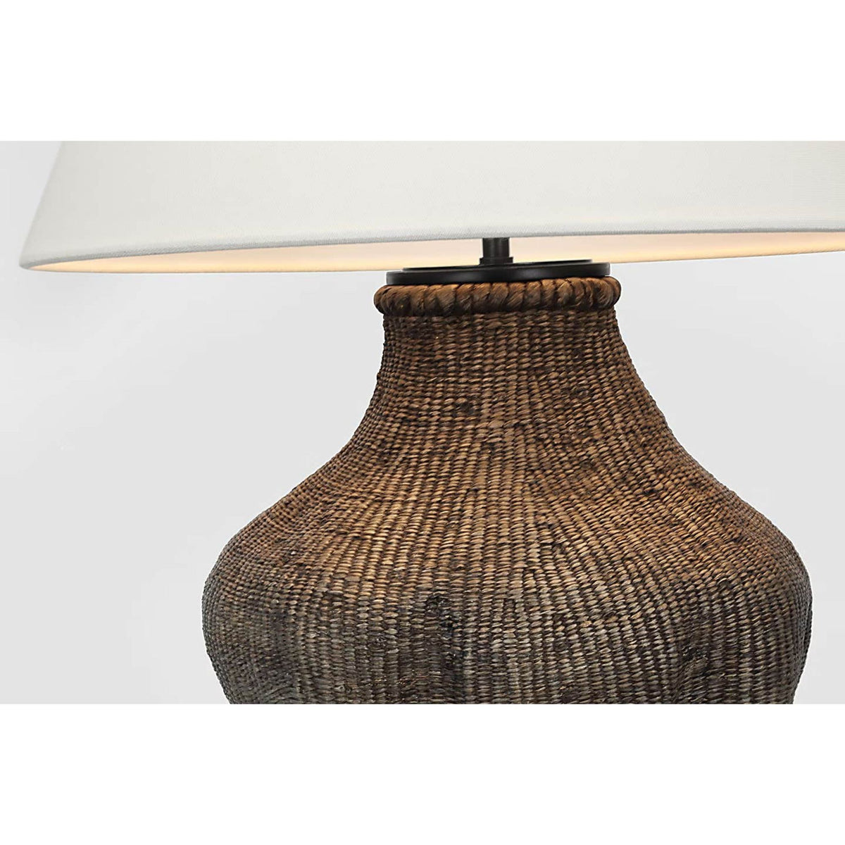 Thomas O'Brien Tahiti 25" Table Lamp in Smoke with Linen Shade W17" x H24.75"