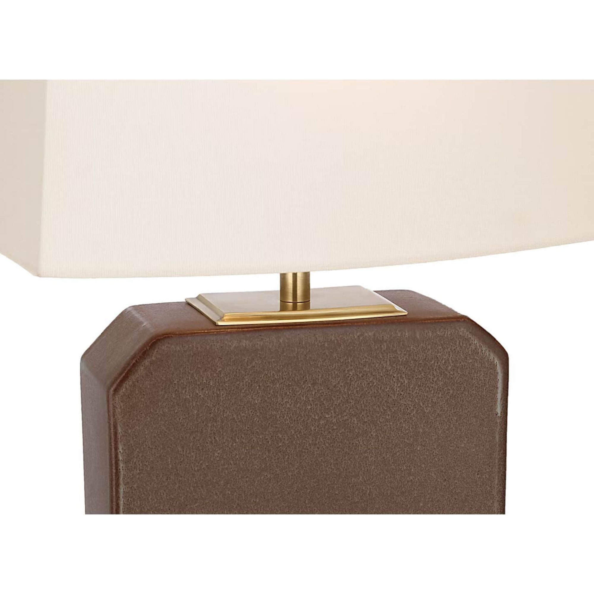 Thomas O'Brien Monique 20" Table Lamp in Positano Sand with Linen Shade W12" x H19.75"