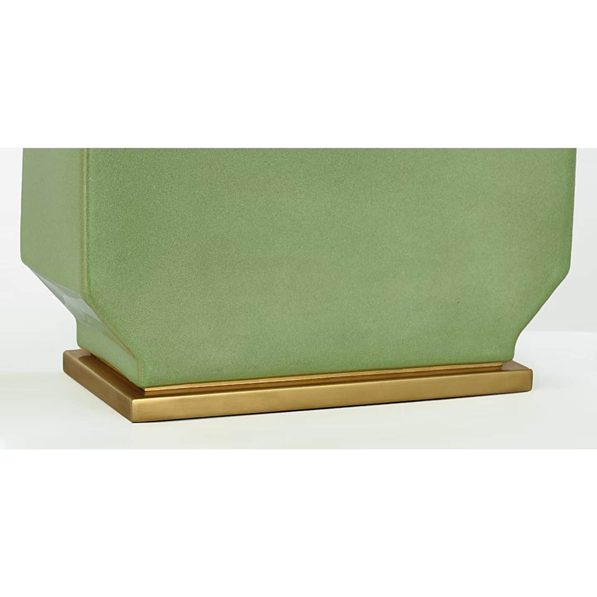 Thomas O'Brien Monique 26" Table Lamp in Silk Green with Linen Shade W15.5" x H25.75"