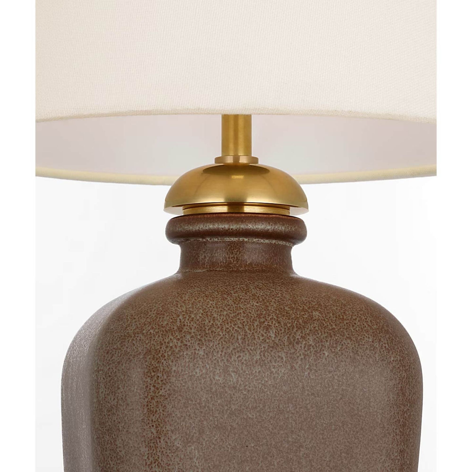 Thomas O'Brien Josy 17" Cordless Table Lamp in Positano Sand with Linen Shade W9.5" x H17"