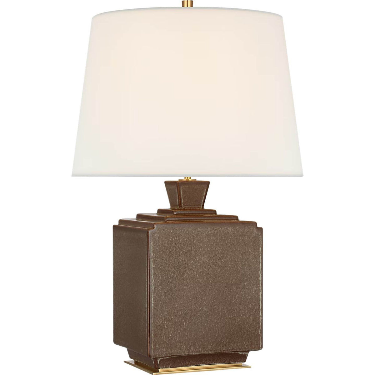 Thomas O'Brien Meurice 27" Table Lamp in Positano Sand with Linen Shade W17" x H26.75"
