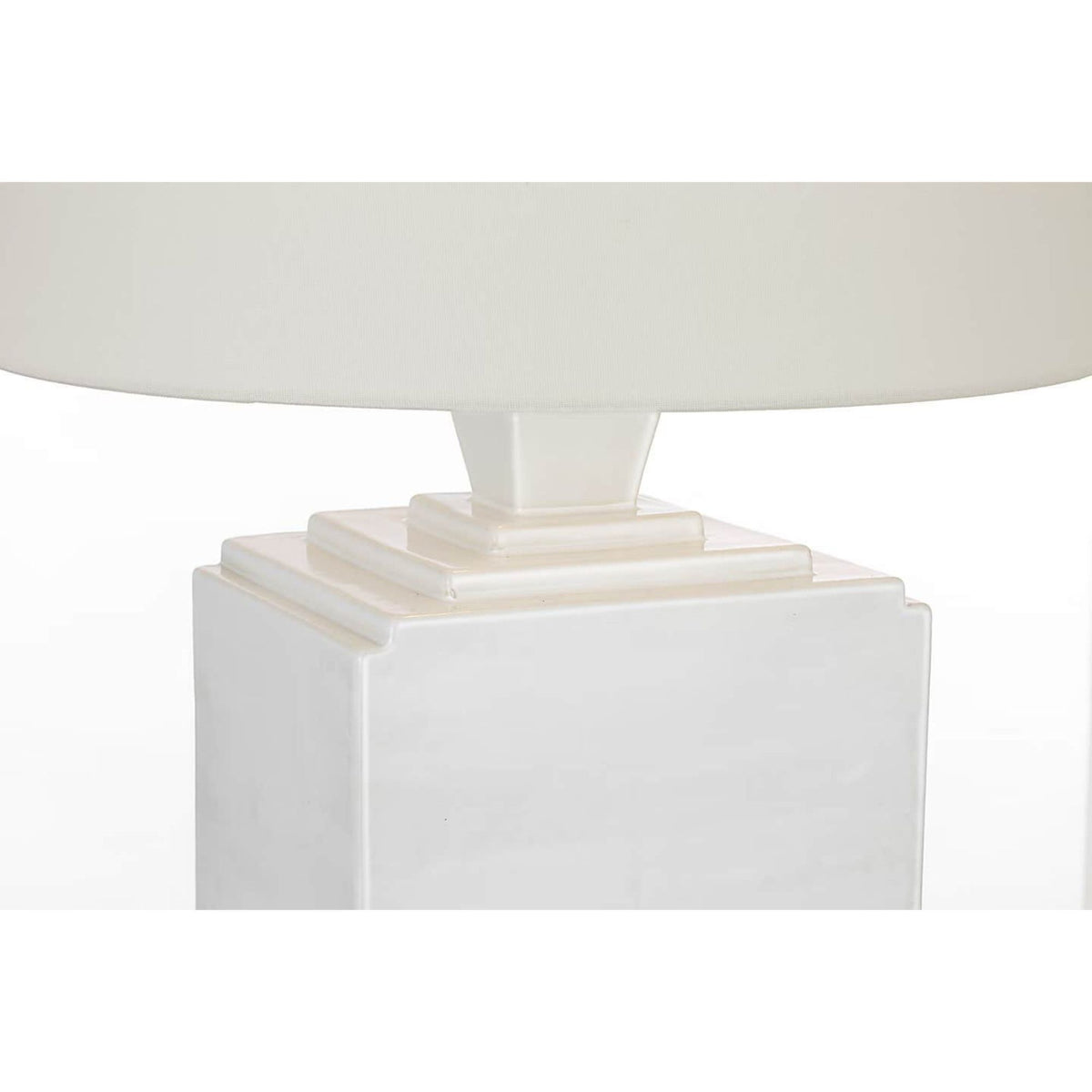 Thomas O'Brien Meurice 27" Table Lamp in Venetian White with Linen Shade W17" x H26.75"