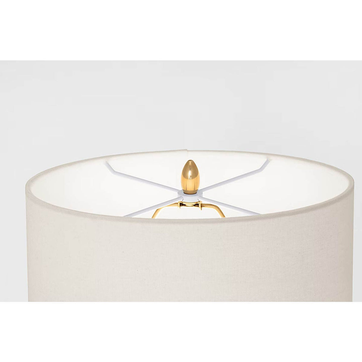 Thomas O'Brien Olinda 17" Low Table Lamp in Crackled Robin with Linen Shade W13" x H17.5"